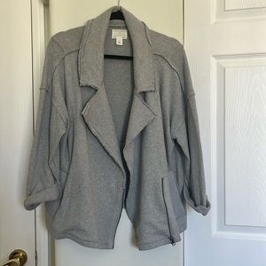 Caslon Knit Moto Jacket (Heather Grey)